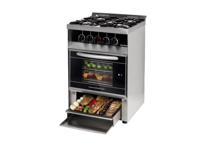 Cocina profesional 516 multigas 4h-visor-parrilla