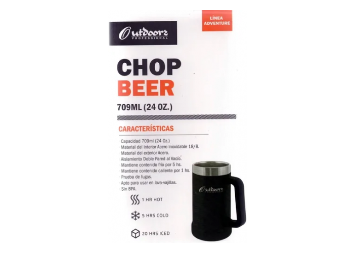 Chop acero inoxidable 709ml - outdoors un-1598