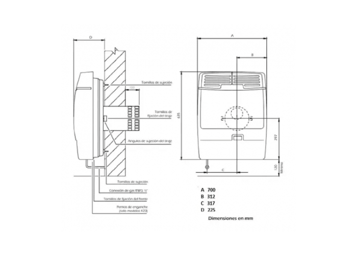 Calefactor volcan 5700 tb (46312v)