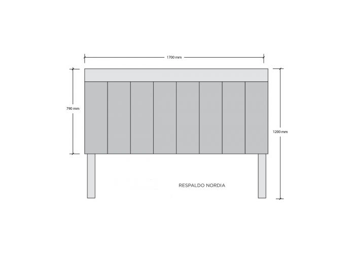 Respaldo somier nordia 170