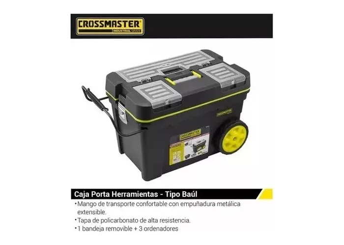 Caja herramientas 330x370x420 c/ruedas 993104 cross