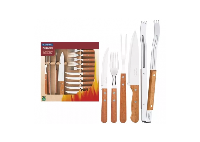 Jgo de cubiertos madera x 15 piezas dinamyc