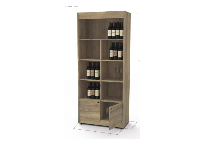 Vinoteca 2.10x0.90x0.45 atakama (409550)