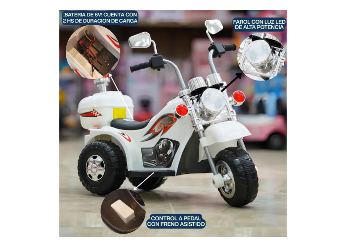 Moto a bateria chopera 6v  5023