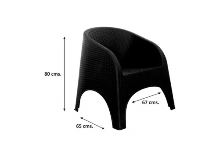 Sillon nepal simil ratan negro (16269)