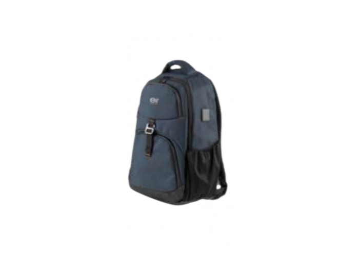 Mochila porta noteb. azul c/puerto usb 3728a