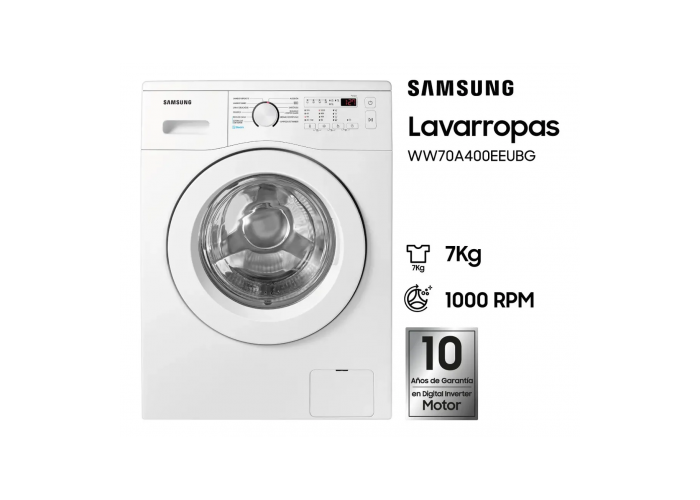 Lavarropas samsung 7 kg saww70a4000ee wh inver