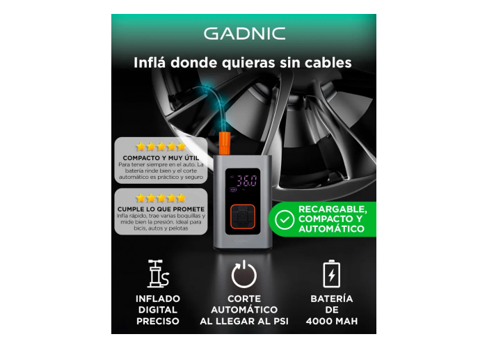 Inflador inalambrico gadnic av000042