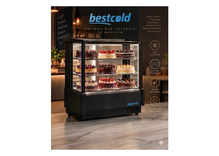 Vitrina patisserie cupula recta 1400-r