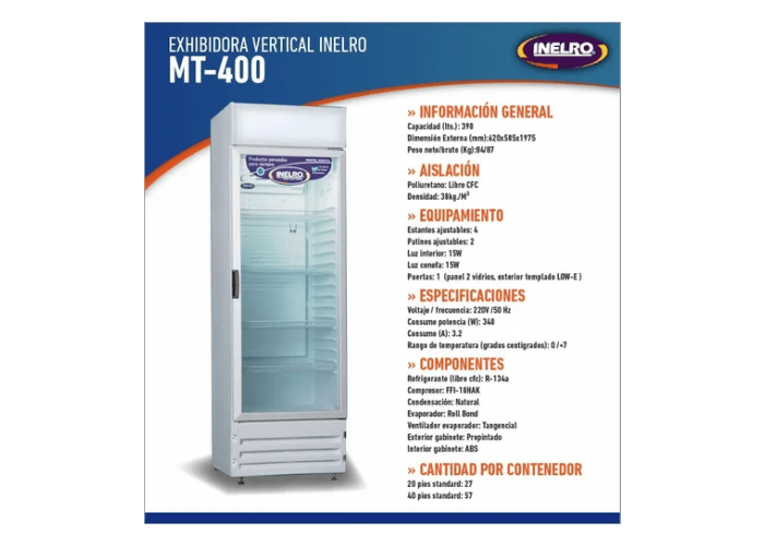 Exhibidora inelro vertical mt-400