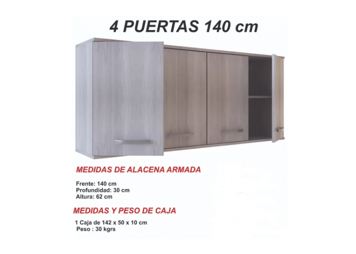 Alacena 4 puertas linea premiun