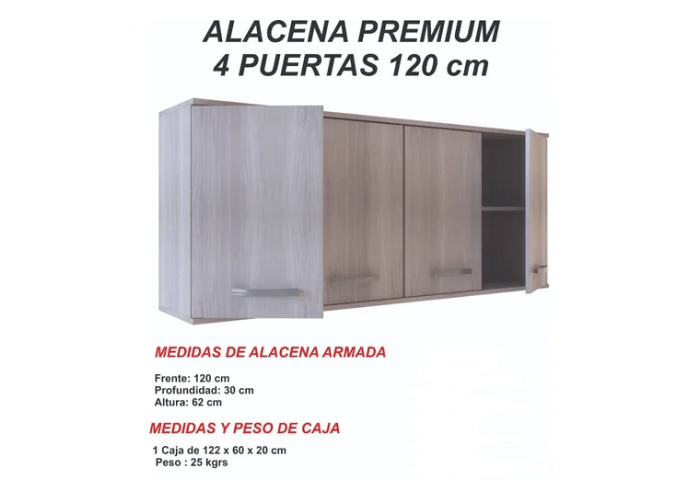 Alacena 4 puertas linea premiun