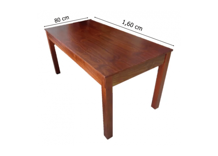 Juego de comedor mesa de 1.60 + 6 sillas de madera